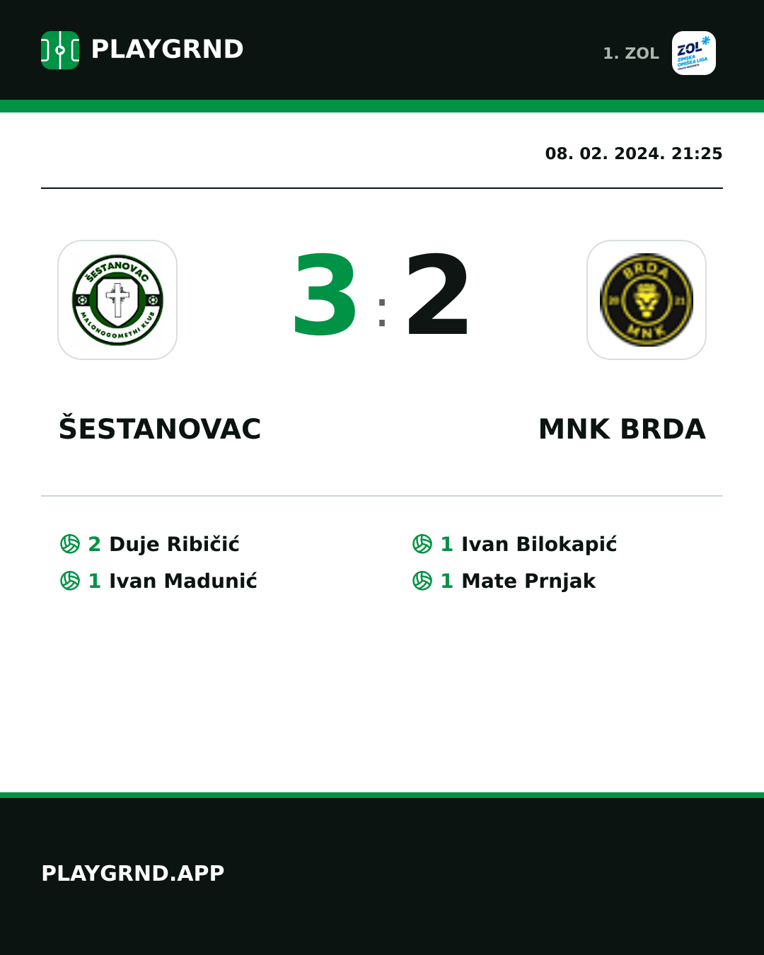 Instagram slika: Šestanovac 3:2 MNK Brda