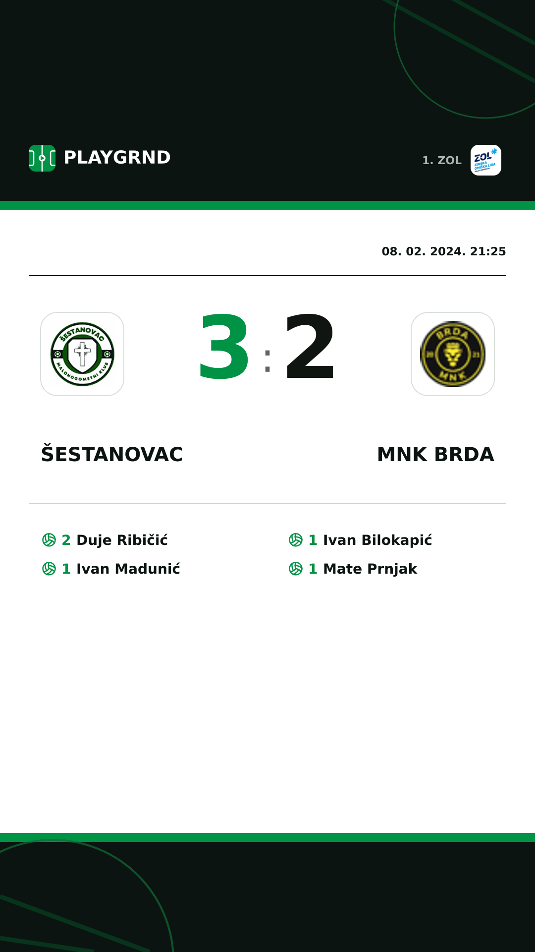 Instagram slika: Šestanovac 3:2 MNK Brda