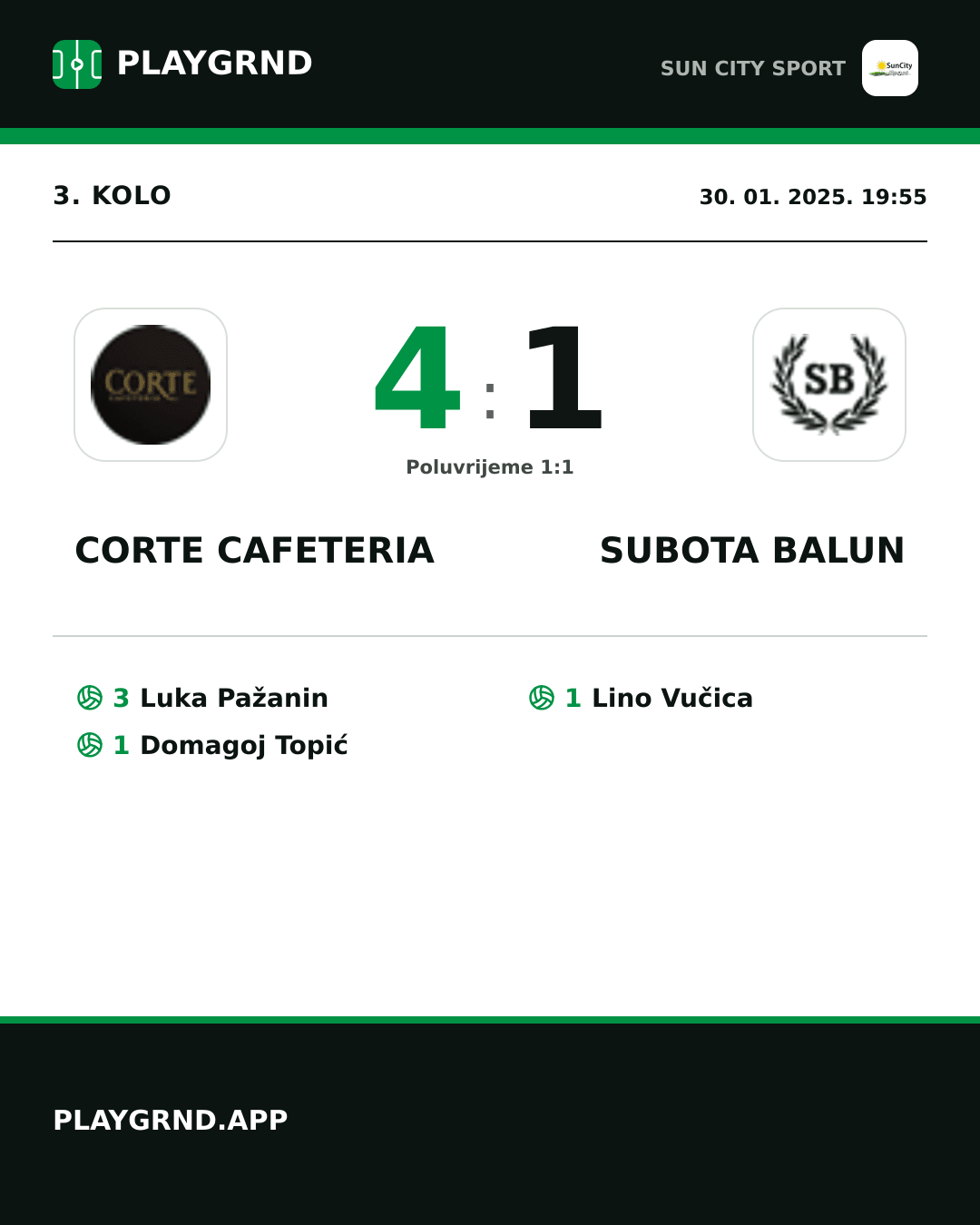 Instagram slika: Corte Cafeteria 4:1 Subota Balun