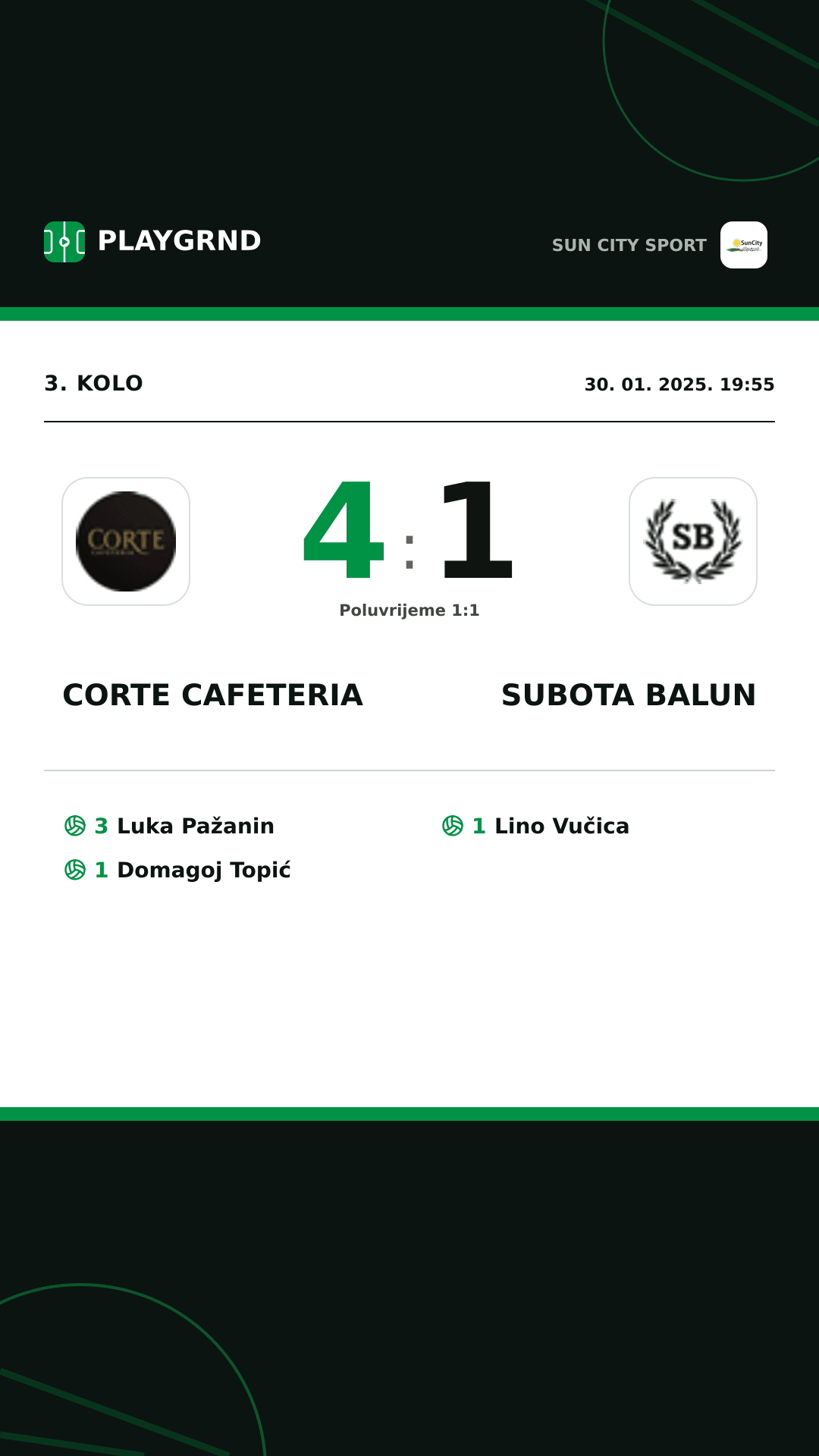 Instagram slika: Corte Cafeteria 4:1 Subota Balun