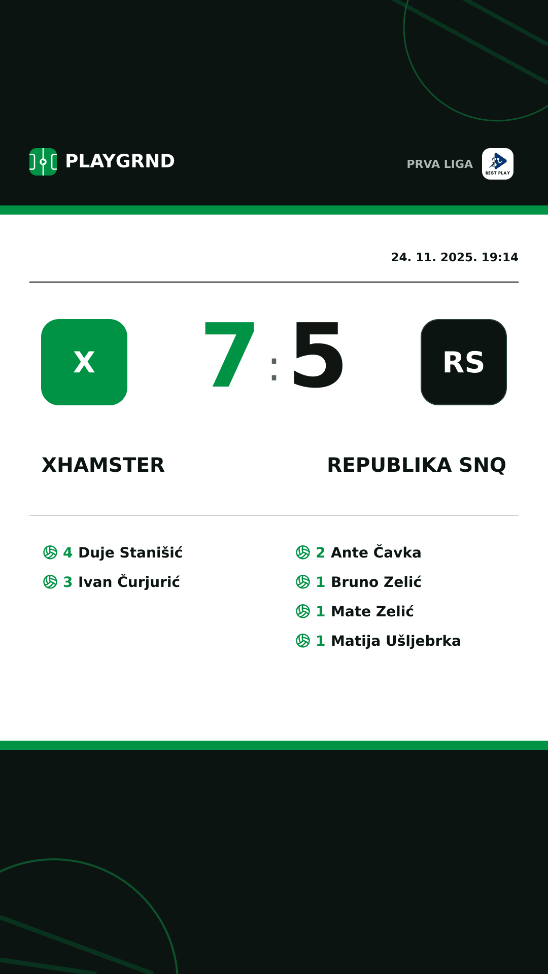 Instagram slika: XHamster 7:5 Republika SNQ