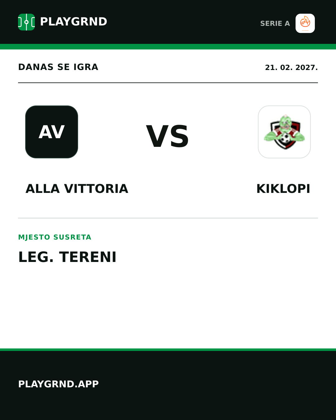 Instagram slika: Alla Vittoria vs Kiklopi