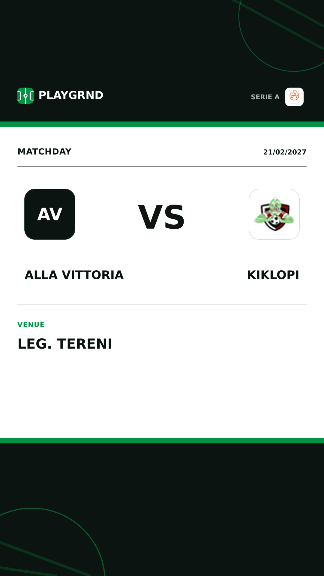 Instagram artwork: Alla Vittoria vs Kiklopi