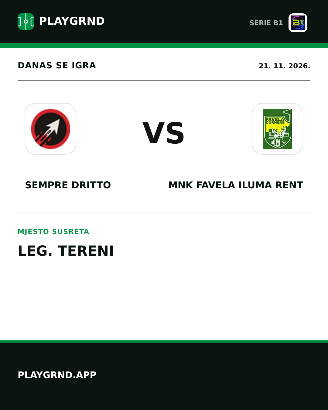 Instagram slika: Sempre Dritto vs MNK Favela Iluma Rent