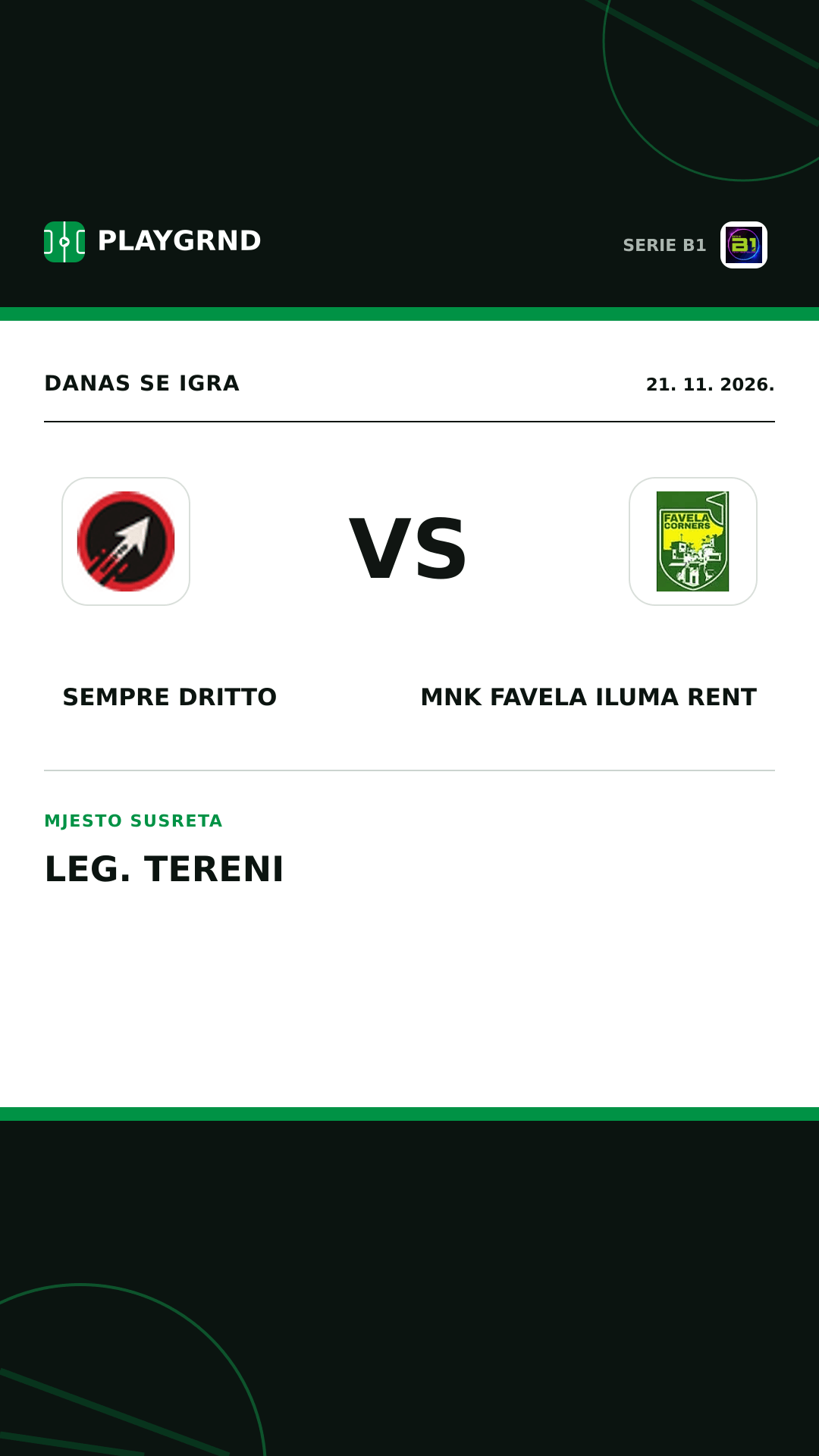 Instagram slika: Sempre Dritto vs MNK Favela Iluma Rent