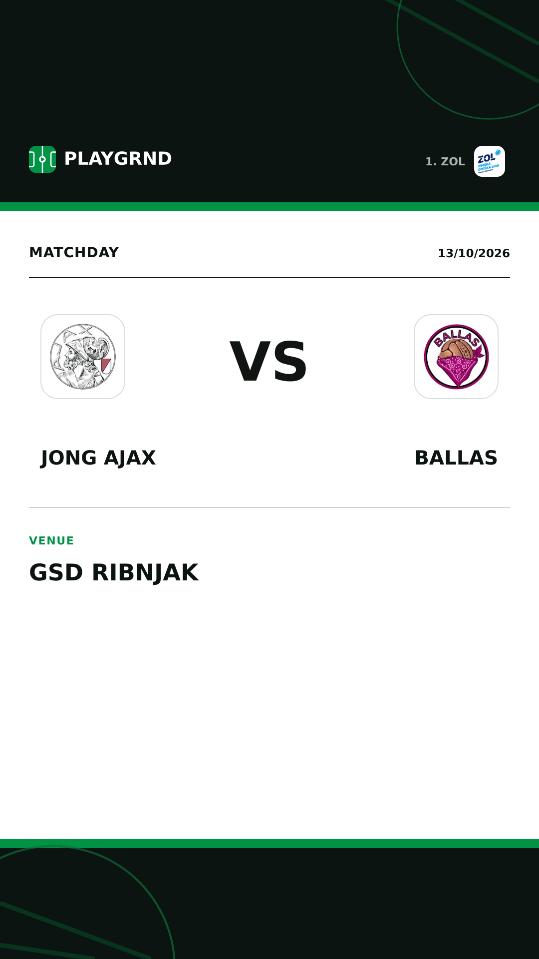 Instagram artwork: Jong Ajax vs Ballas