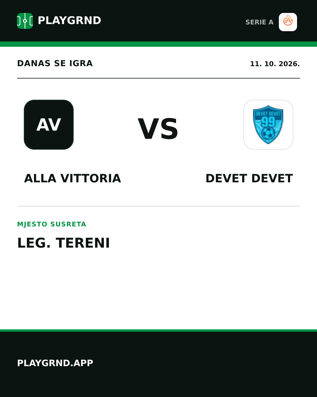 Instagram slika: Alla Vittoria vs Devet Devet