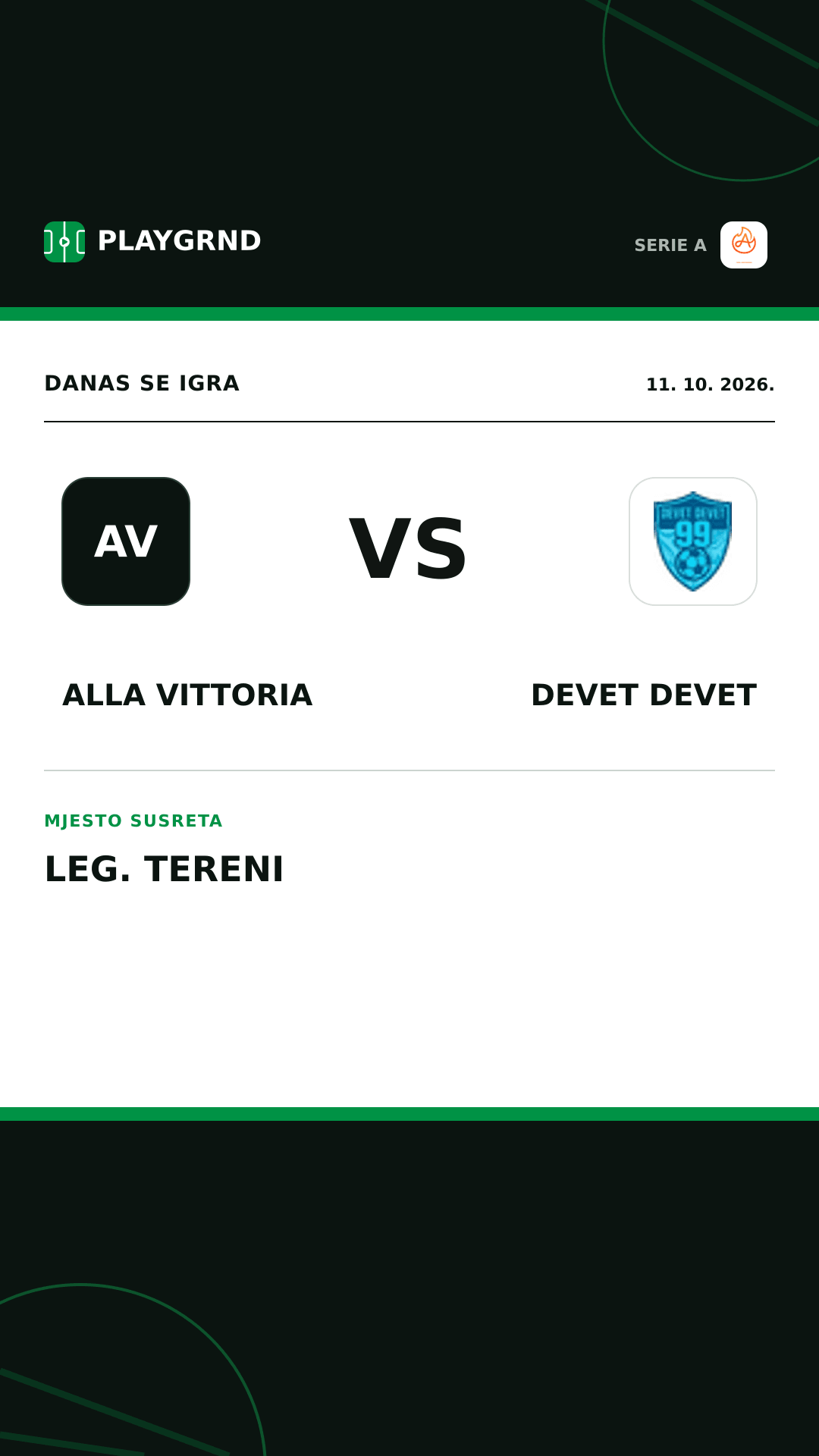 Instagram slika: Alla Vittoria vs Devet Devet