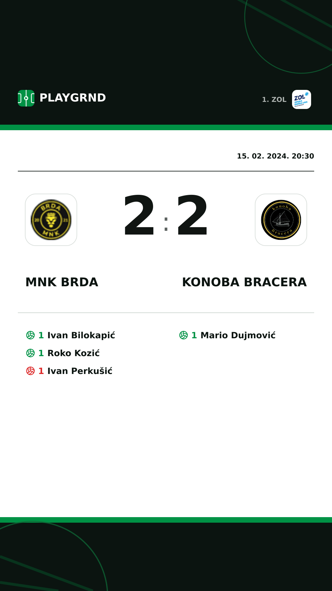 Instagram slika: MNK Brda 2:2 Konoba Bracera