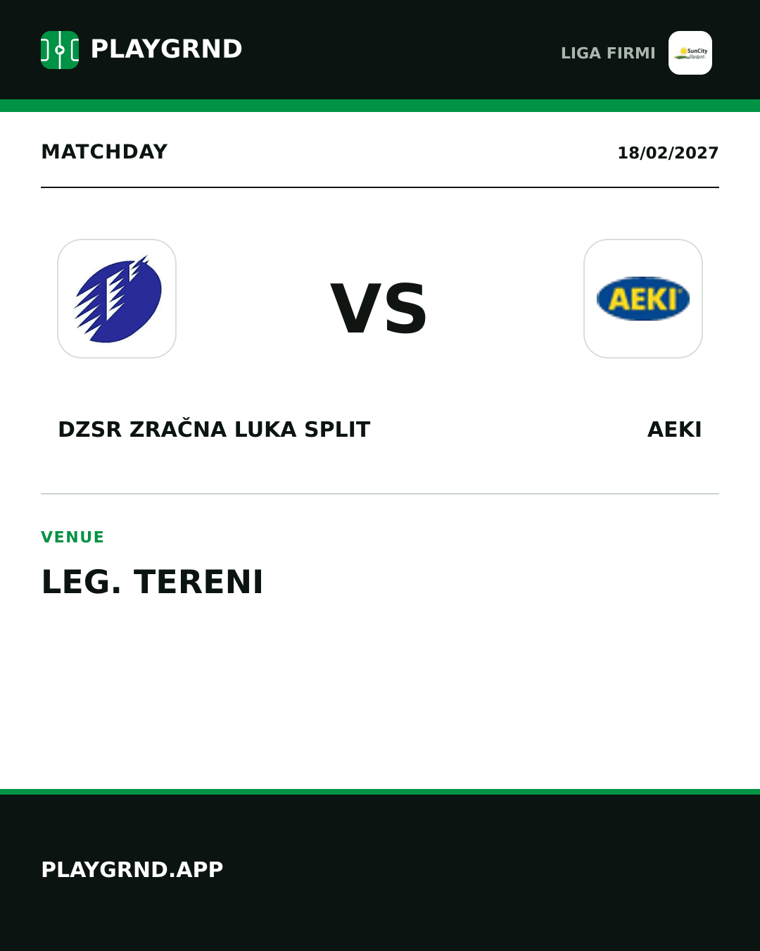 Instagram artwork: DZSR Zračna Luka Split vs AEKI