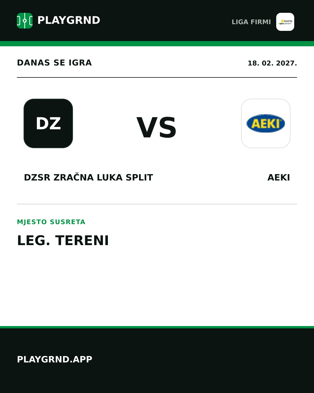 Instagram slika: DZSR Zračna Luka Split vs AEKI