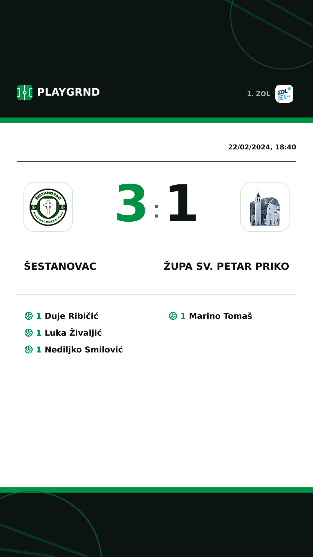 Instagram artwork: Šestanovac 3:1 Župa Sv. Petar Priko