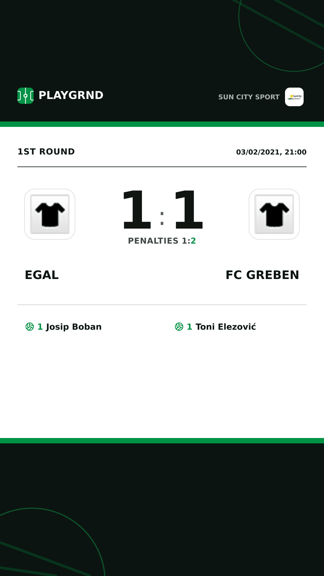 Instagram artwork: Egal 1:1 FC Greben