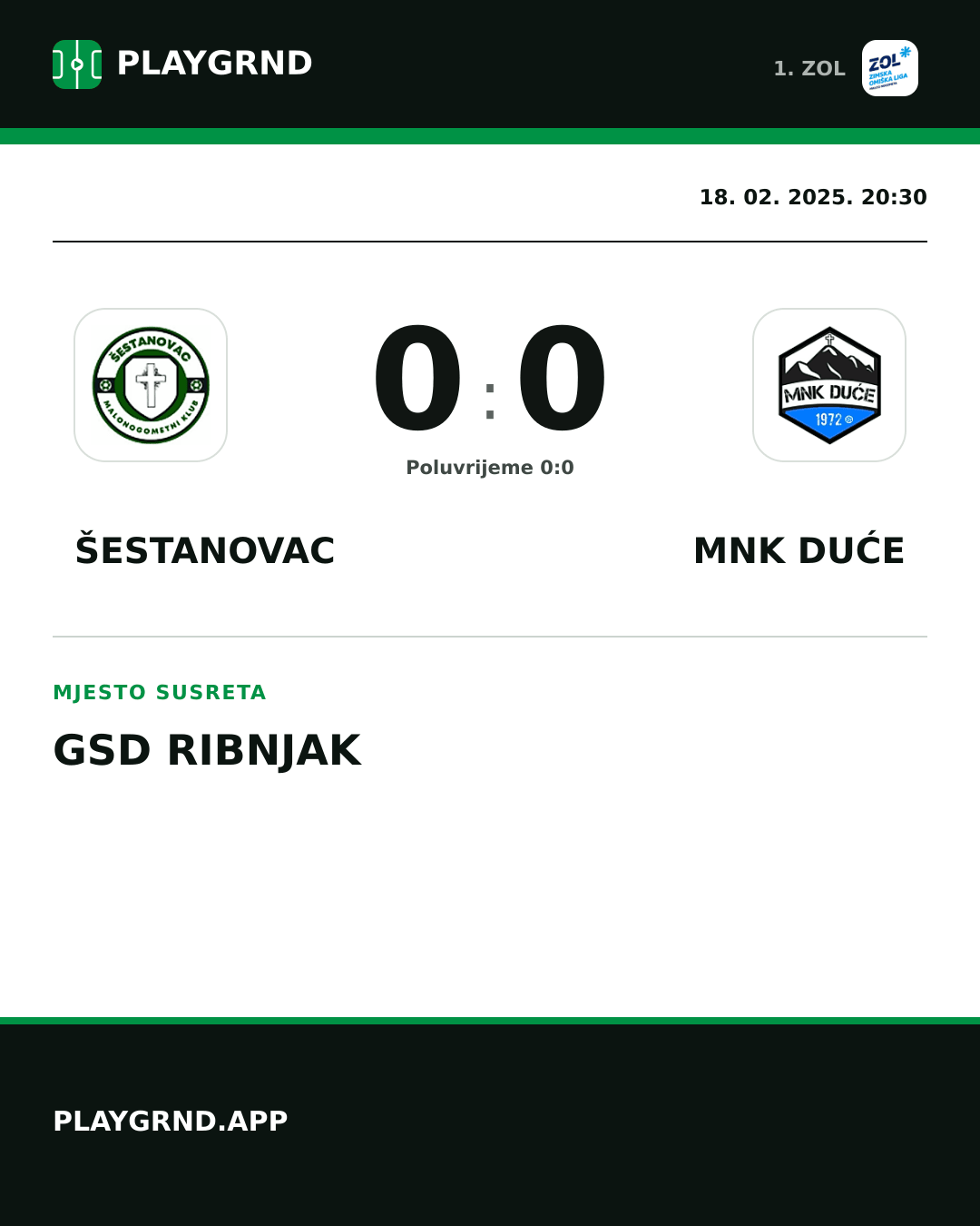 Instagram slika: Šestanovac 0:0 MNK Duće