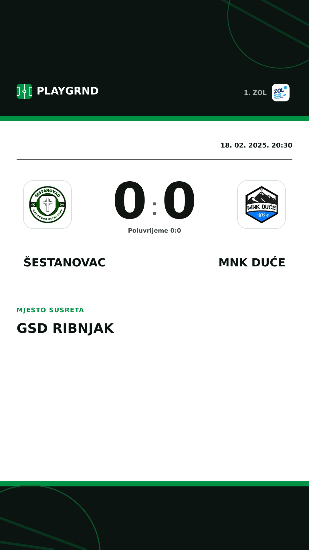 Instagram slika: Šestanovac 0:0 MNK Duće