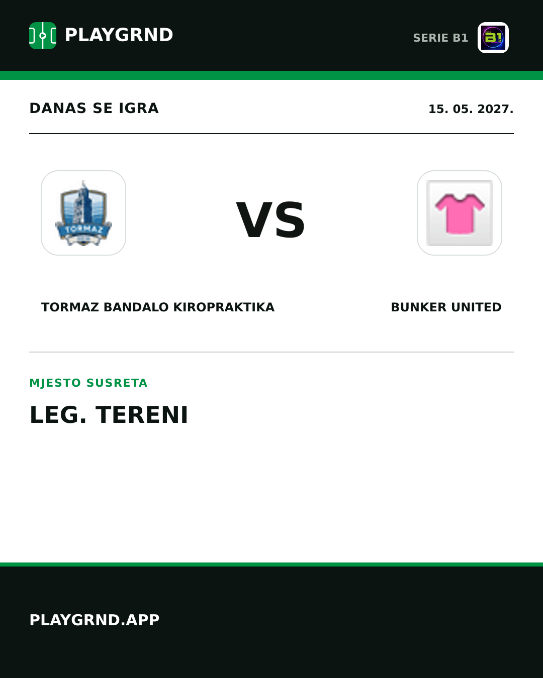 Instagram slika: Tormaz Bandalo Kiropraktika vs Bunker United