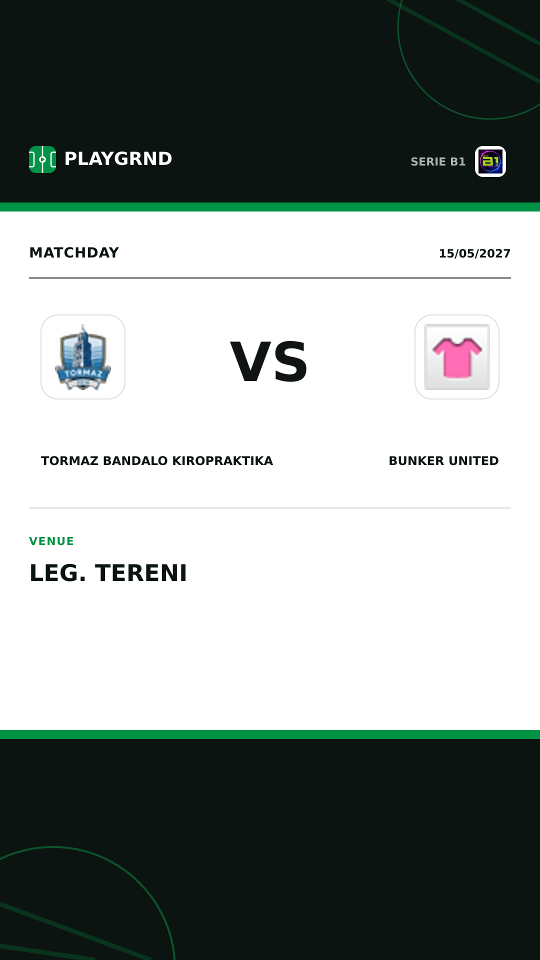 Instagram artwork: Tormaz Bandalo Kiropraktika vs Bunker United