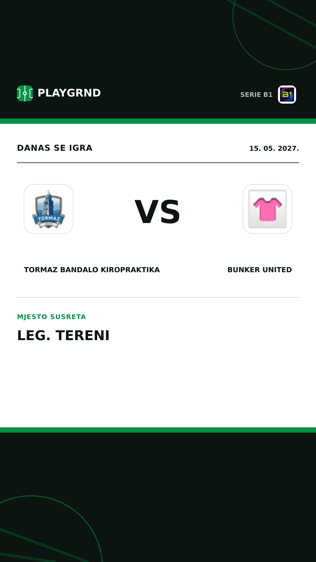 Instagram slika: Tormaz Bandalo Kiropraktika vs Bunker United