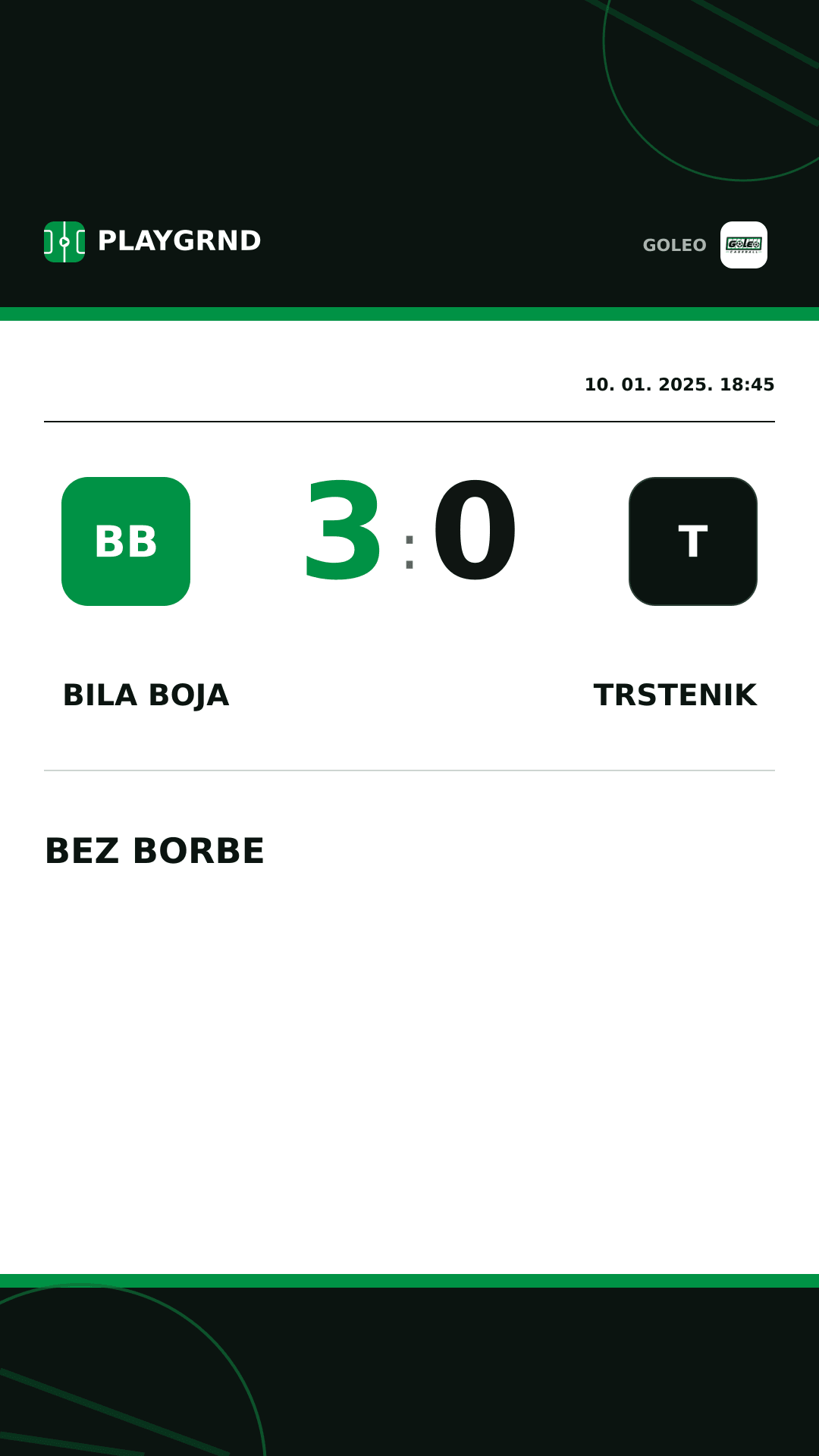 Instagram slika: Bila boja 3:0 Trstenik