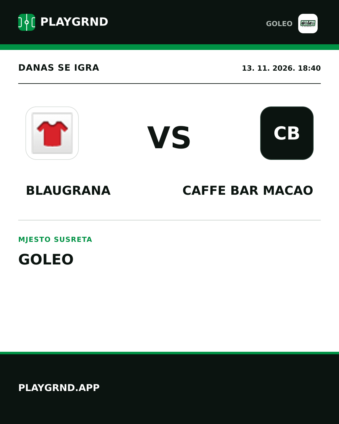 Instagram slika: Blaugrana vs Caffe bar Macao