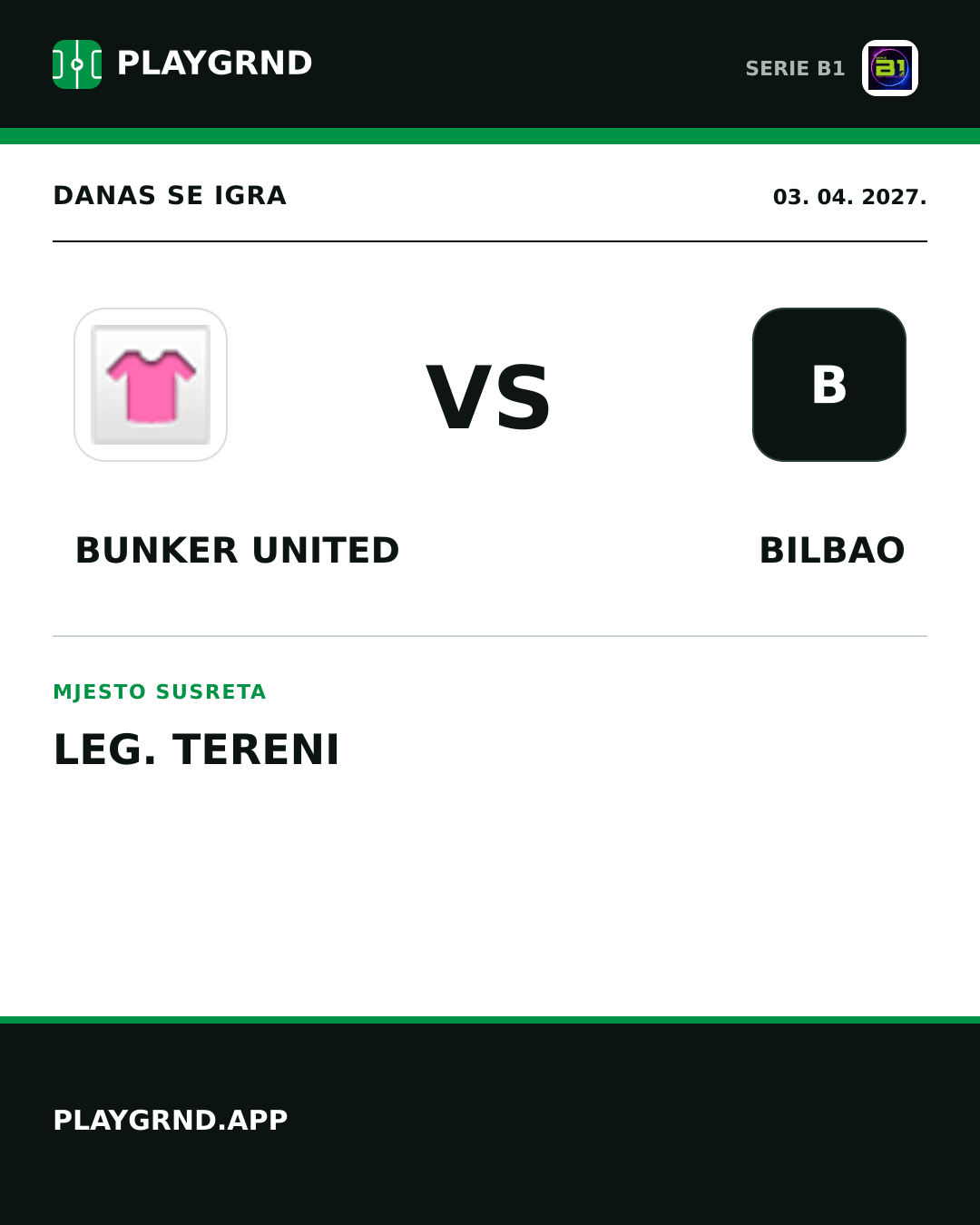 Instagram slika: Bunker United vs Bilbao