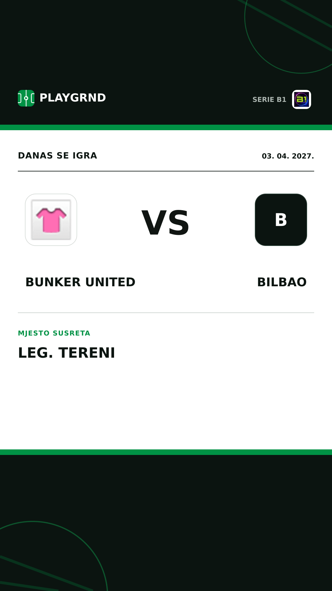 Instagram slika: Bunker United vs Bilbao