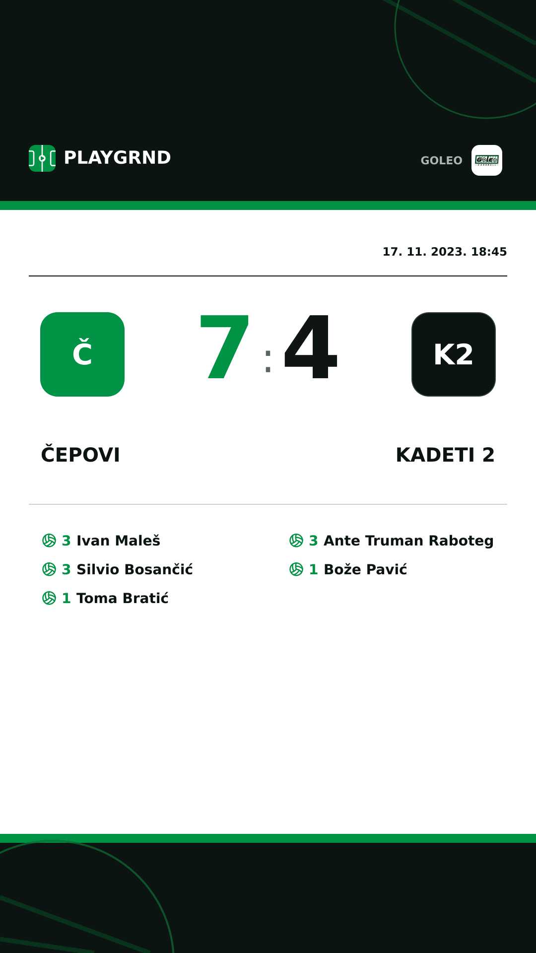 Instagram slika: Čepovi 7:4 Kadeti 2