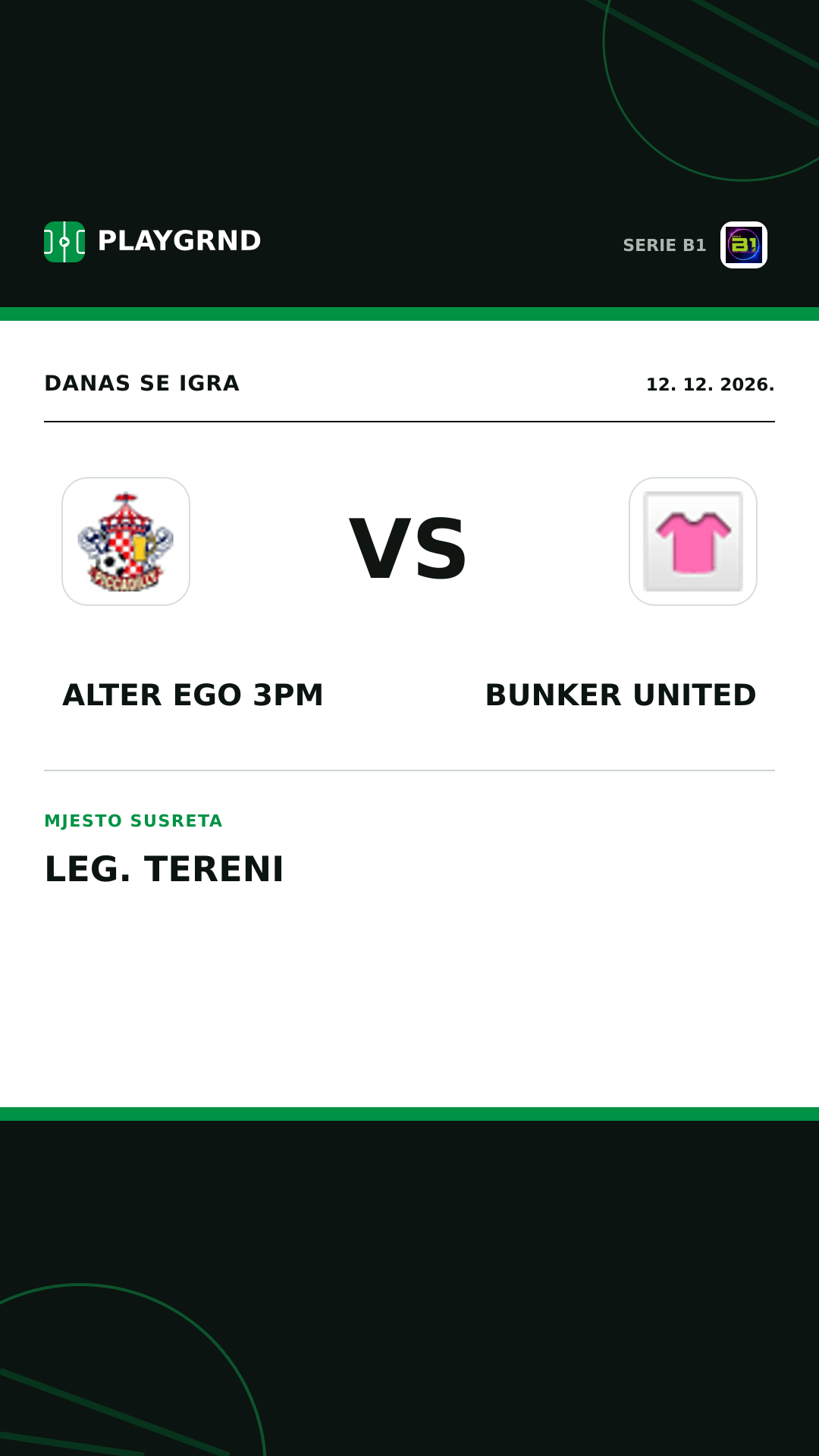 Instagram slika: Alter Ego 3PM vs Bunker United