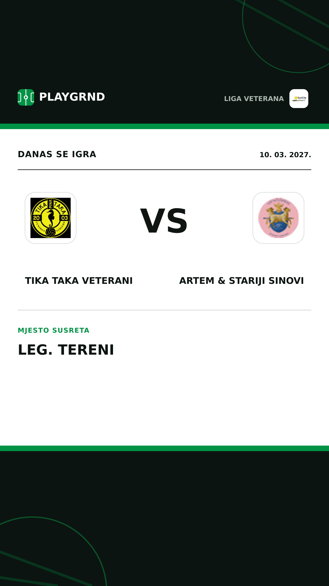 Instagram slika: Tika Taka Veterani vs Artem & Stariji Sinovi