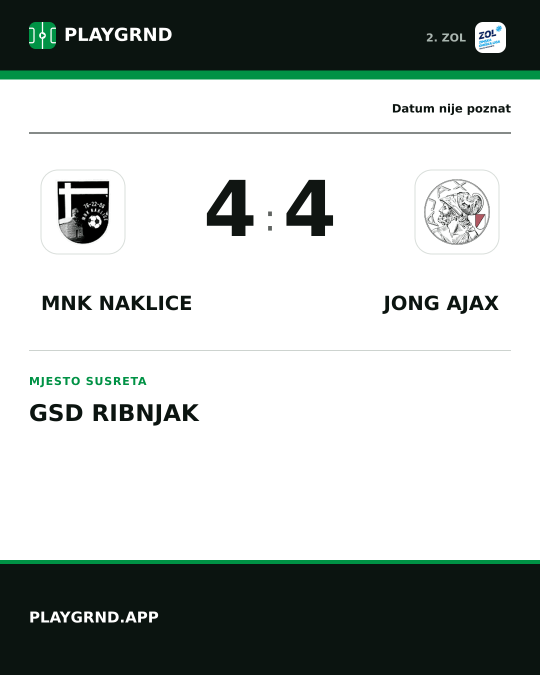Instagram slika: MNK Naklice 4:4 Jong Ajax