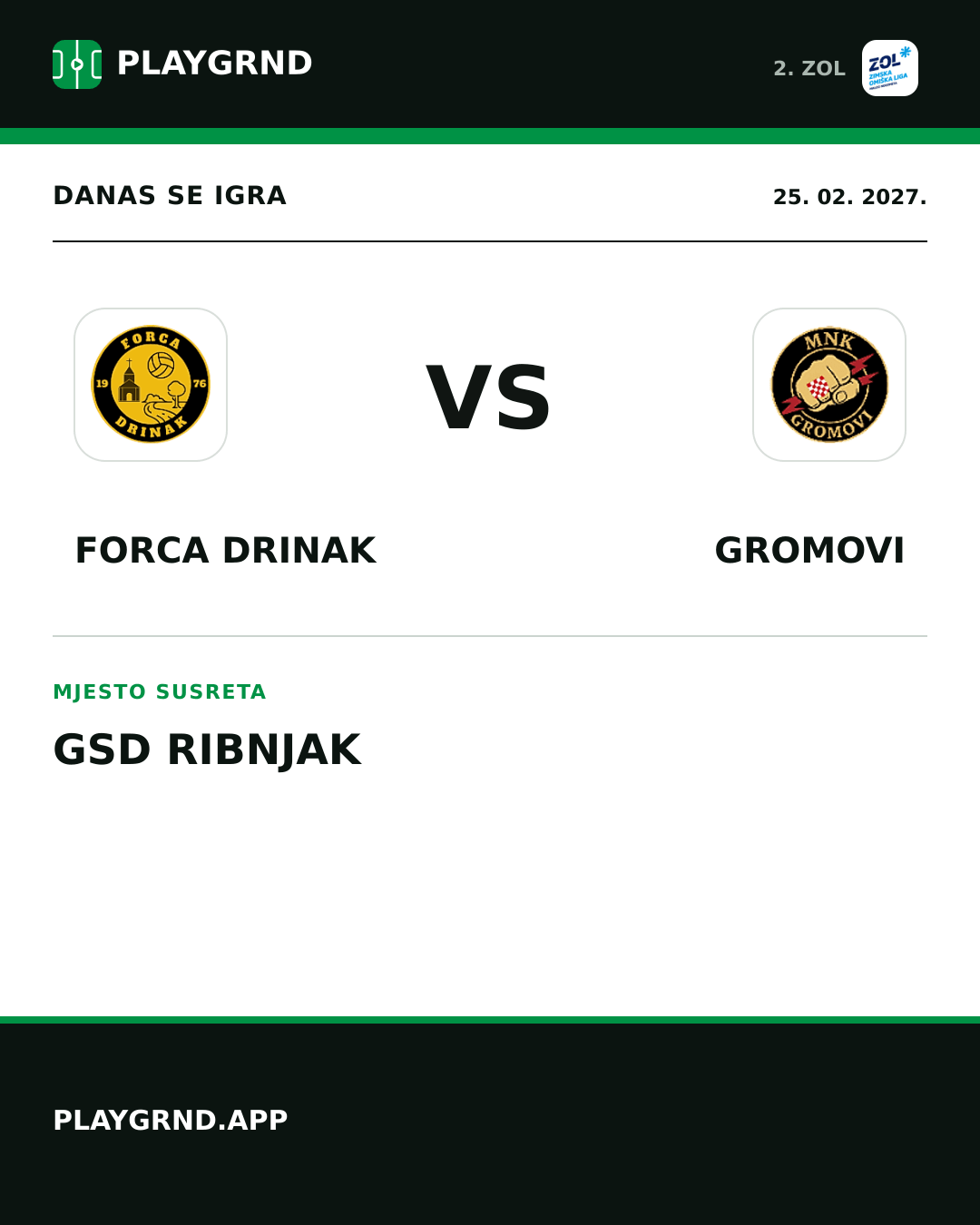 Instagram slika: Forca Drinak vs Gromovi