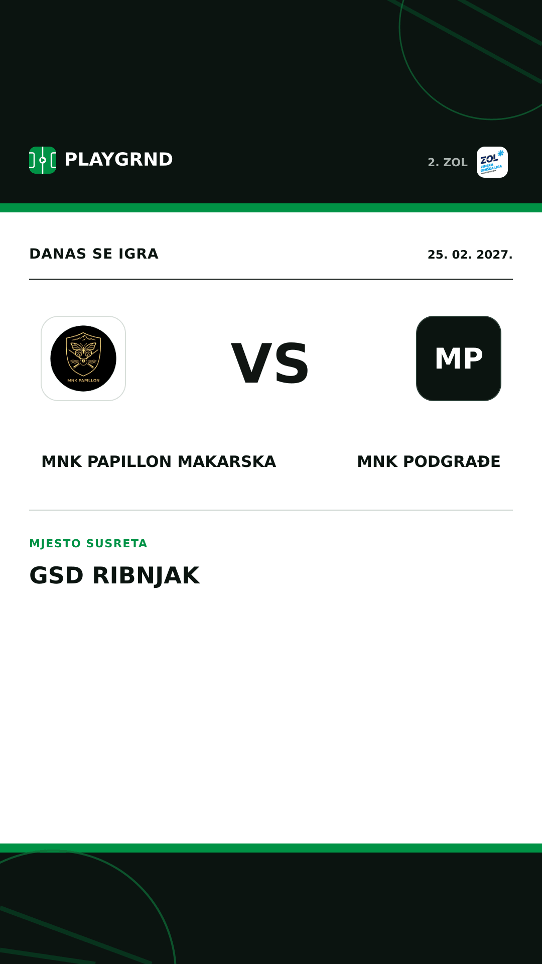 Instagram slika: MNK Papillon Makarska vs MNK Podgrađe