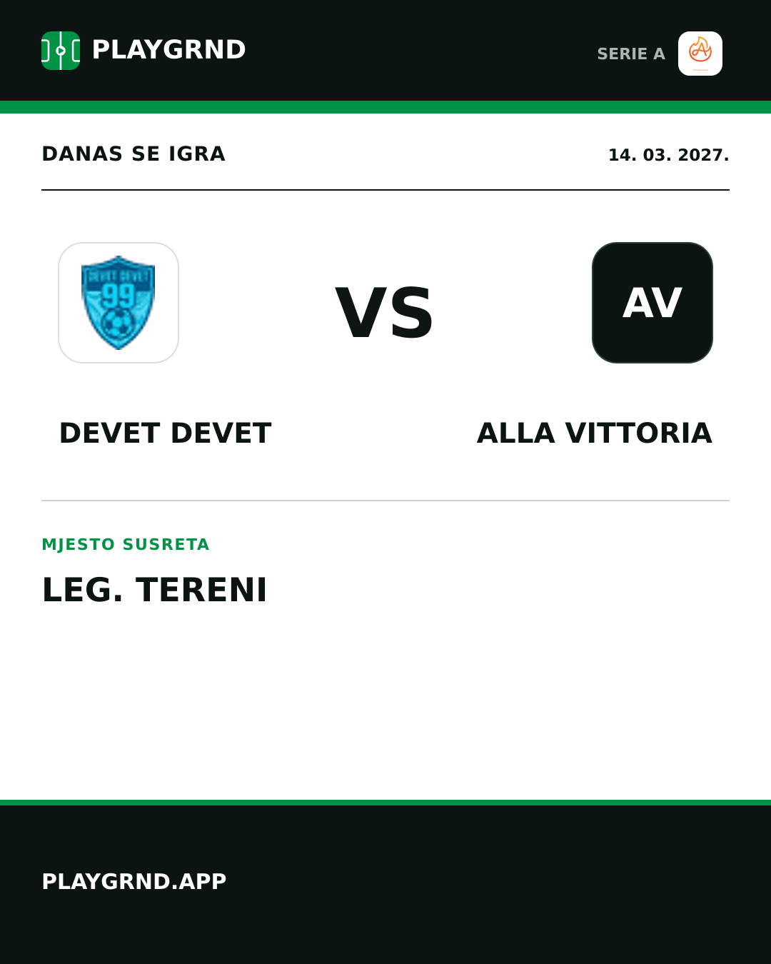 Instagram slika: Devet Devet vs Alla Vittoria