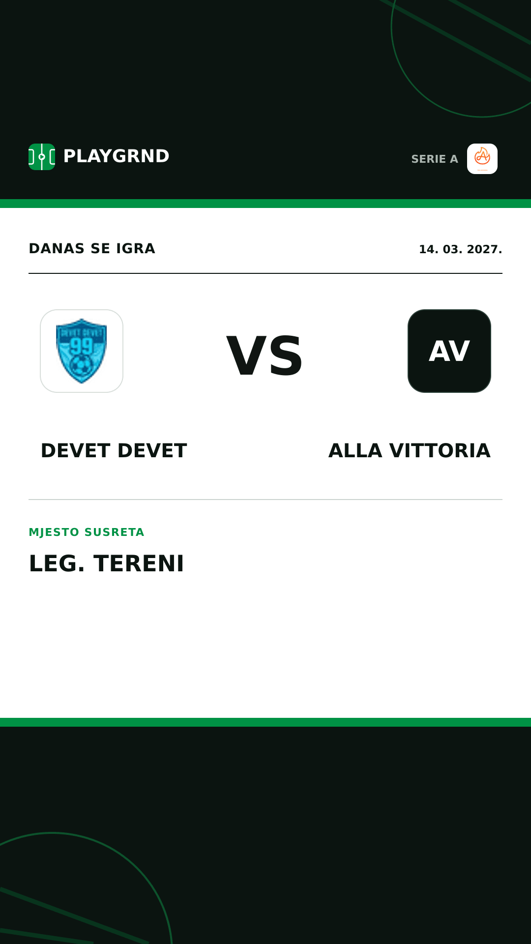 Instagram slika: Devet Devet vs Alla Vittoria