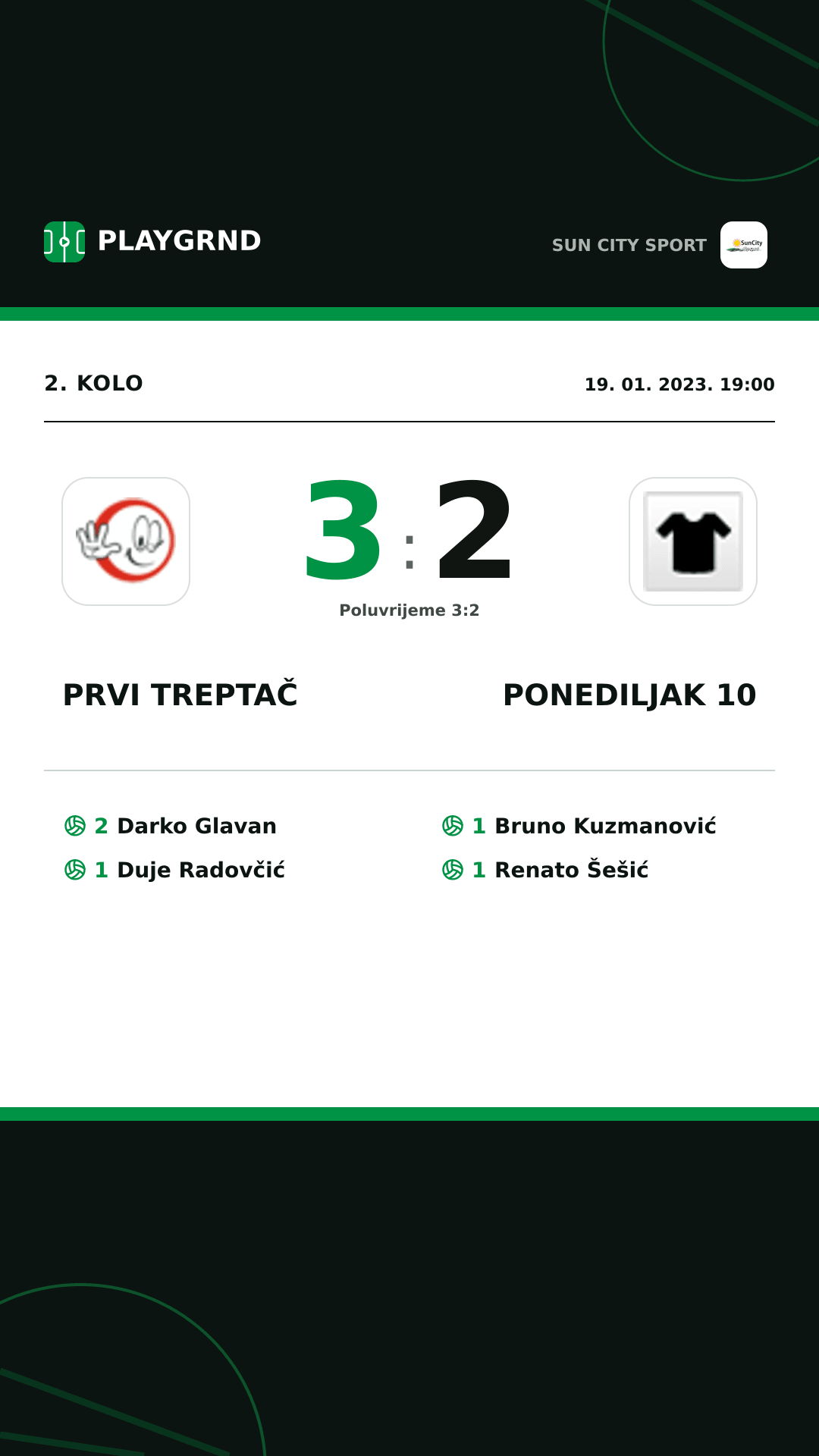 Instagram slika: Prvi Treptač 3:2 Ponediljak 10