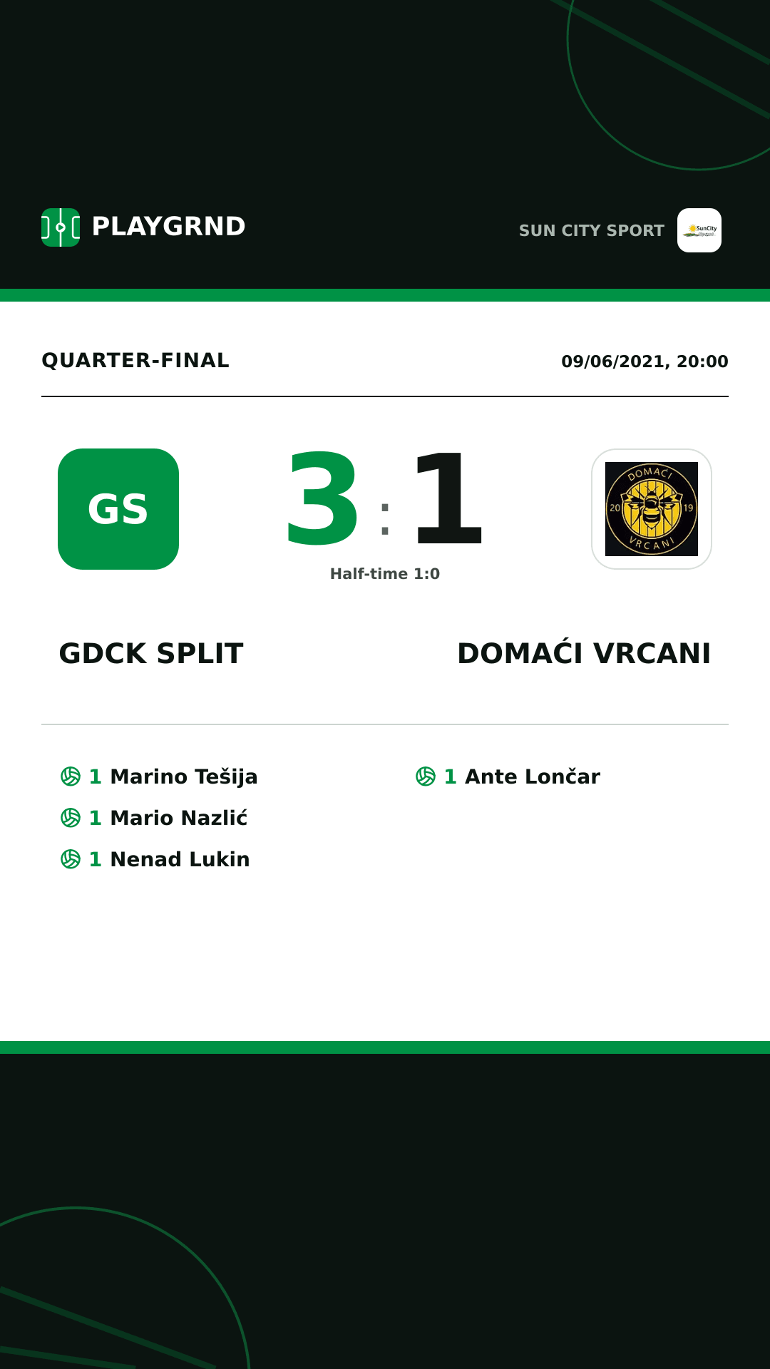 Instagram artwork: Gdck Split 3:1 Domaći Vrcani