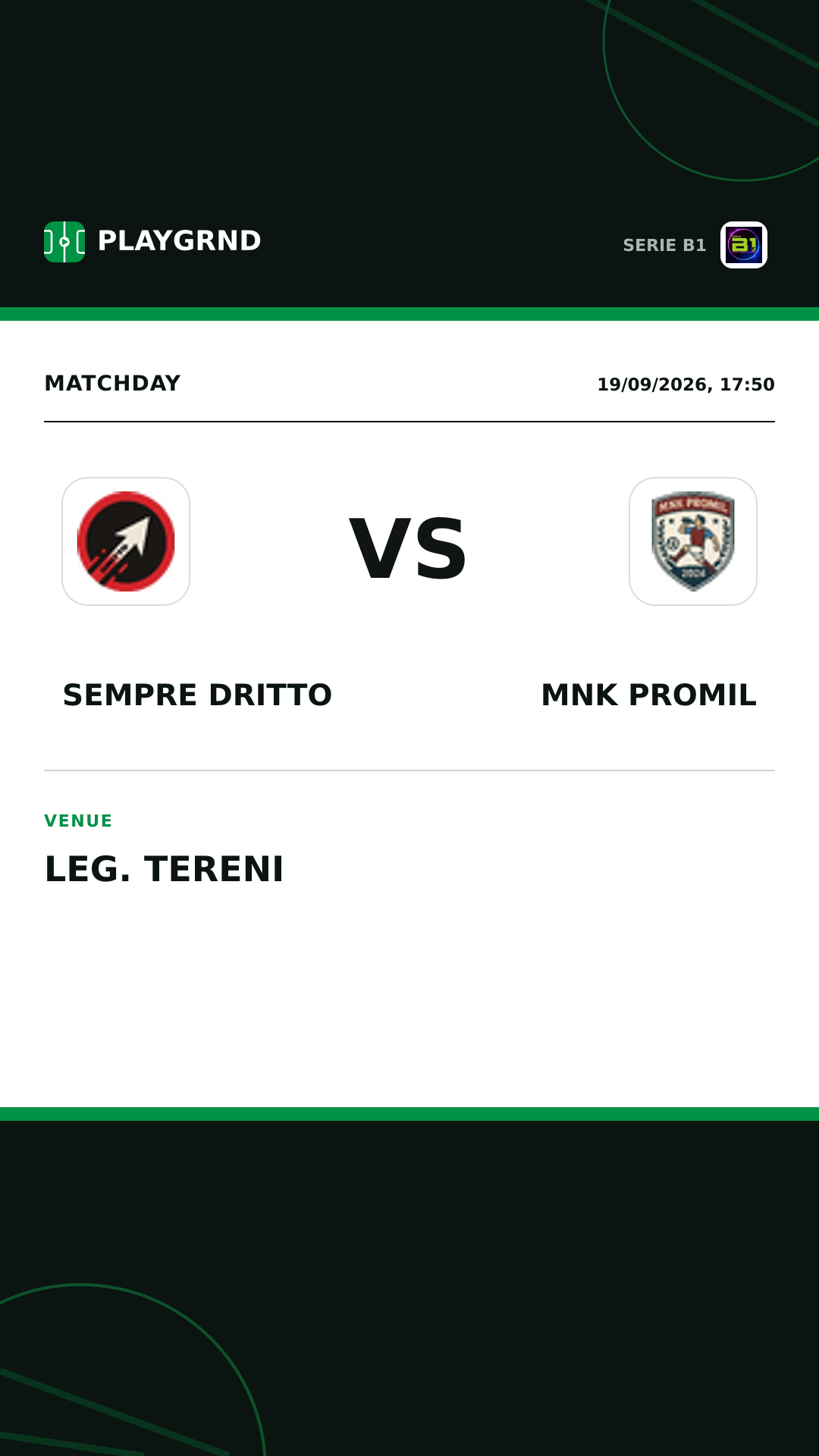 Instagram artwork: Sempre Dritto vs Mnk Promil