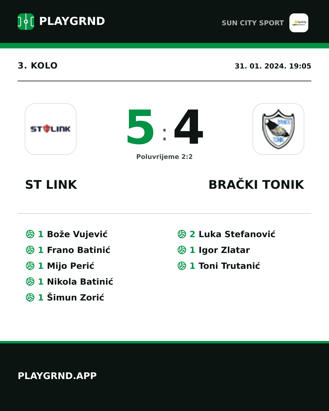 Instagram slika: ST Link 5:4 Brački Tonik