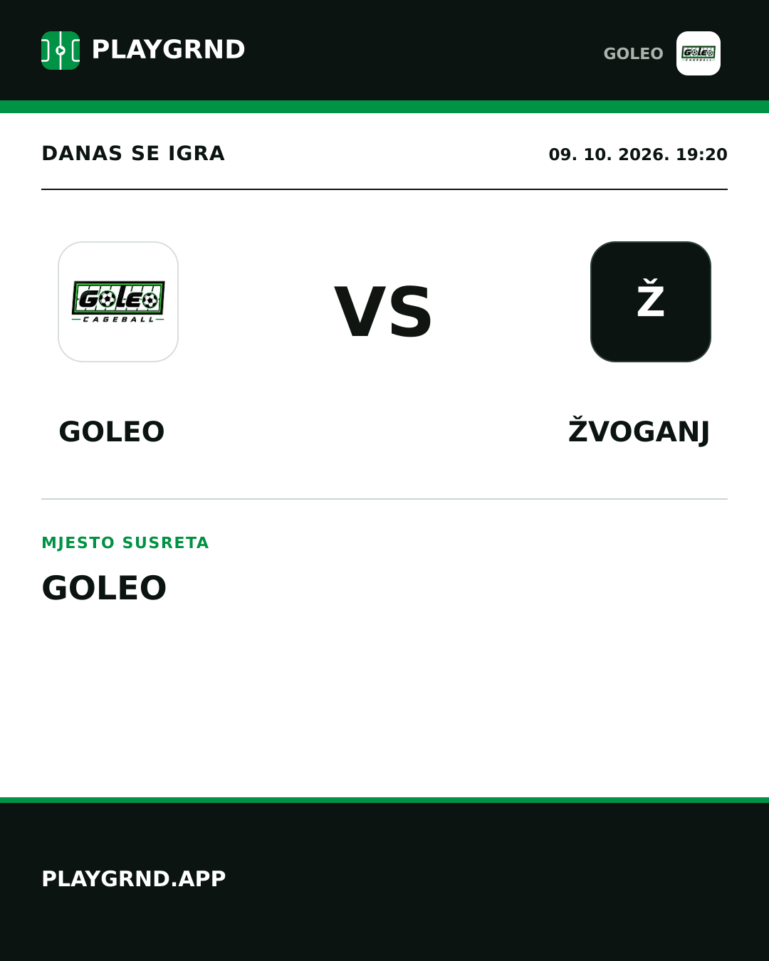 Instagram slika: Goleo vs Žvoganj
