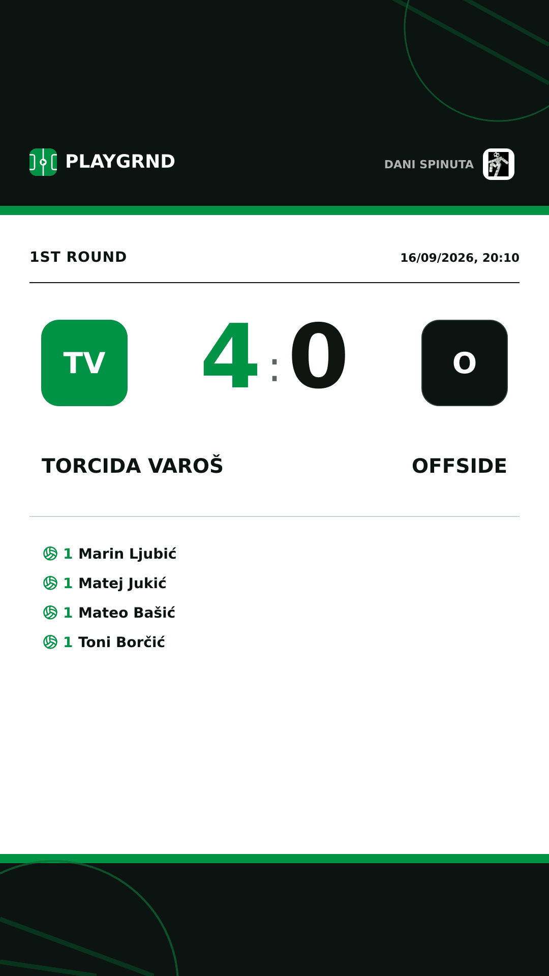 Instagram artwork: Torcida Varoš 4:0 Offside