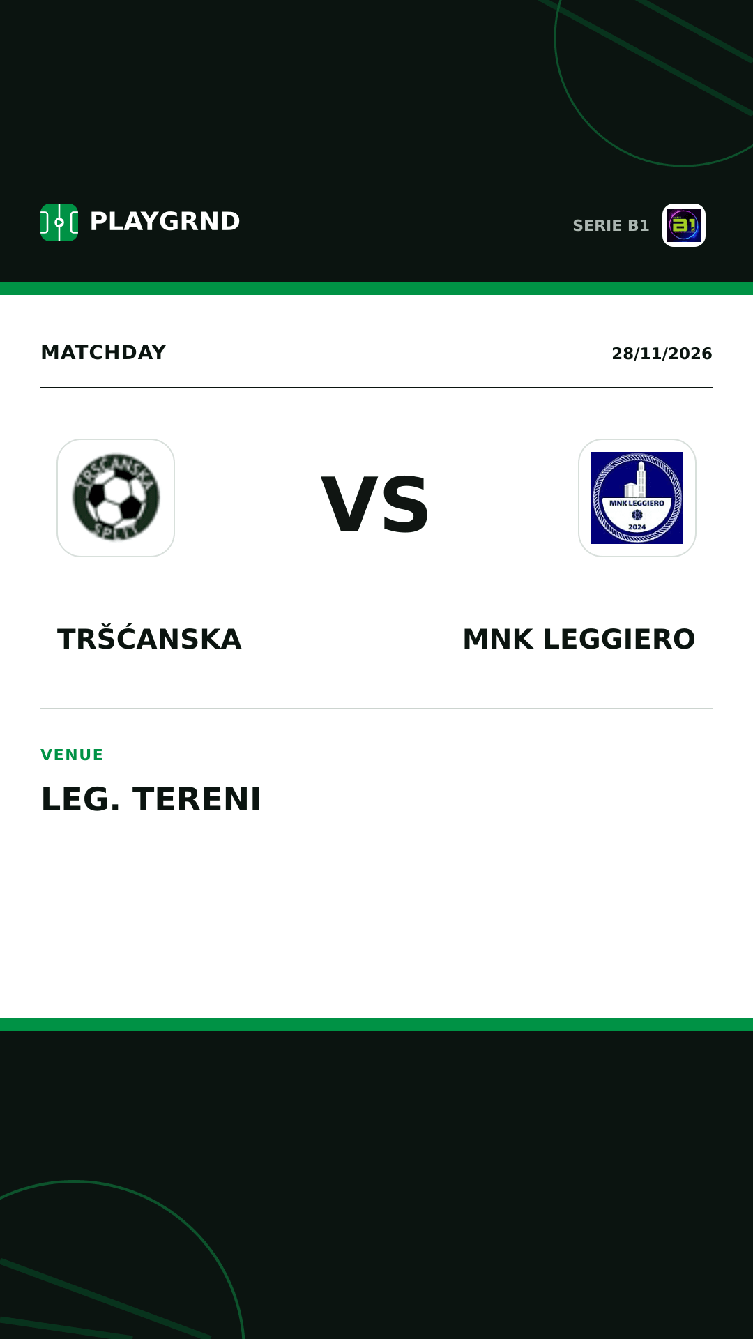 Instagram artwork: Tršćanska vs MNK Leggiero