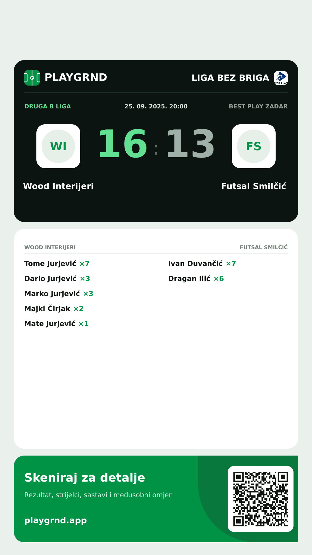 Story slika: Wood Interijeri 16:13 Futsal Smilčić