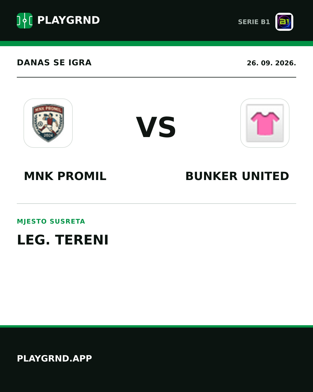 Instagram slika: Mnk Promil vs Bunker United