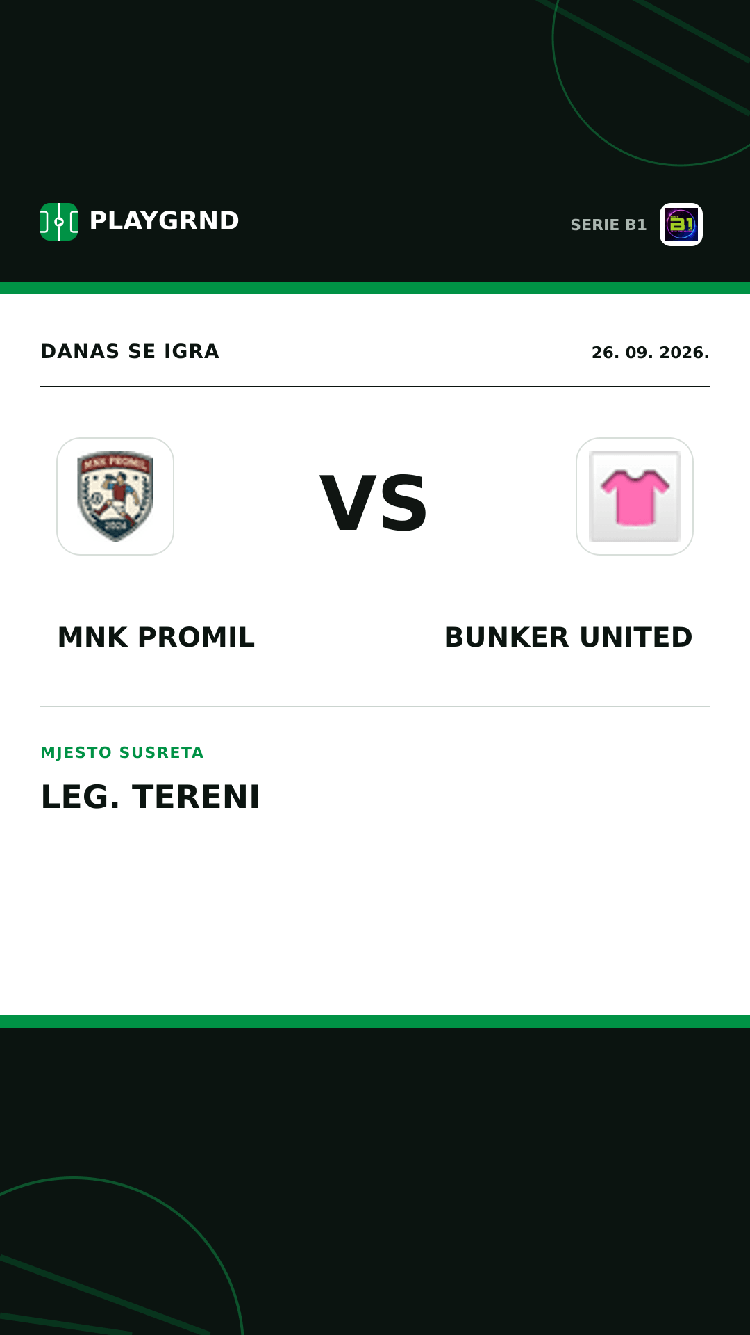 Instagram slika: Mnk Promil vs Bunker United