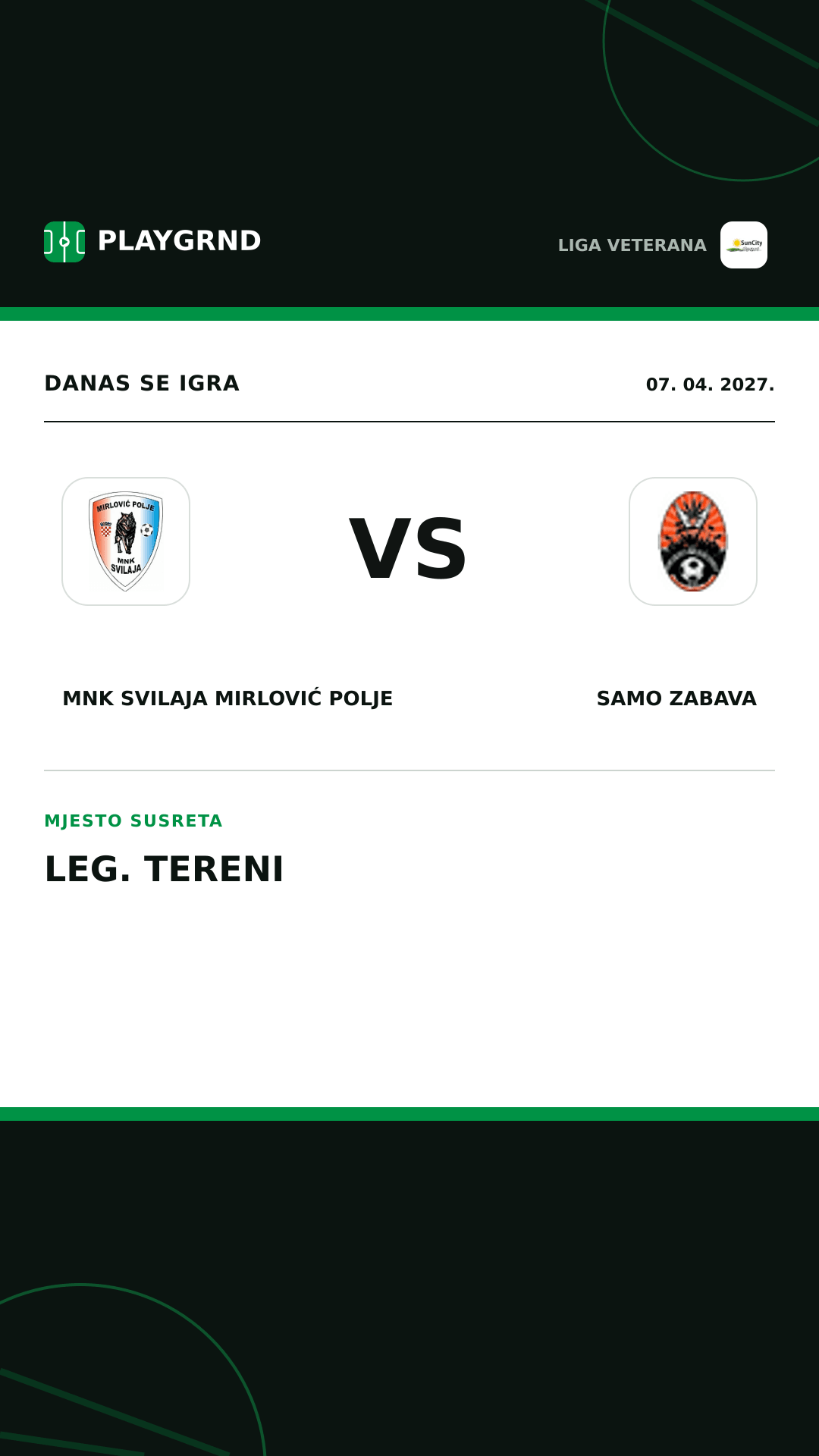 Instagram slika: MNK Svilaja Mirlović Polje vs Samo Zabava