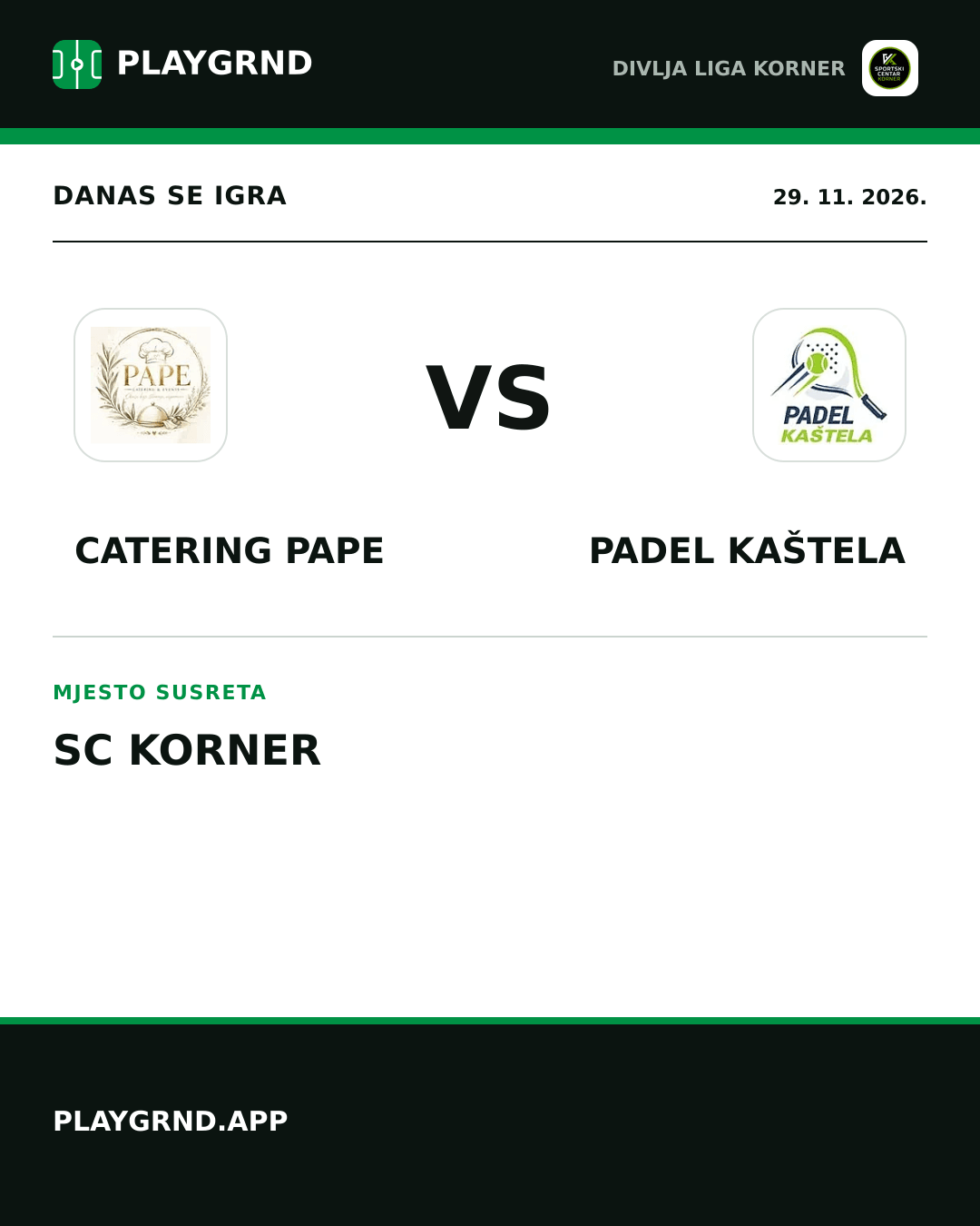 Instagram slika: Catering Pape vs Padel Kaštela