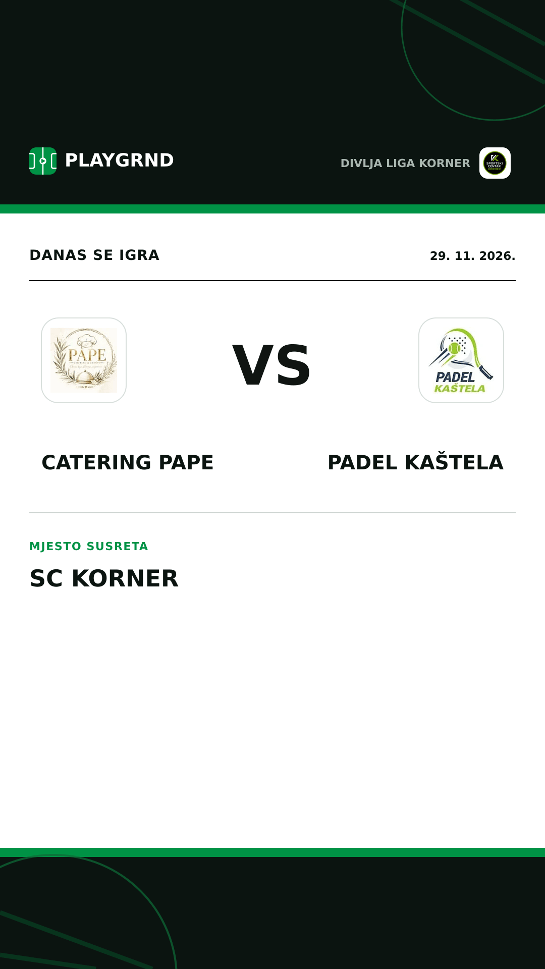Instagram slika: Catering Pape vs Padel Kaštela