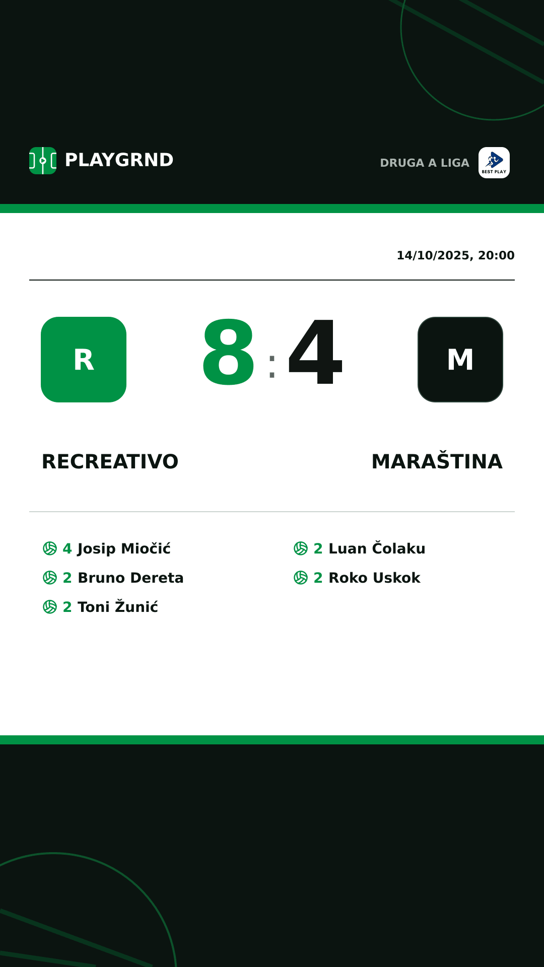 Instagram artwork: Recreativo 8:4 Maraština