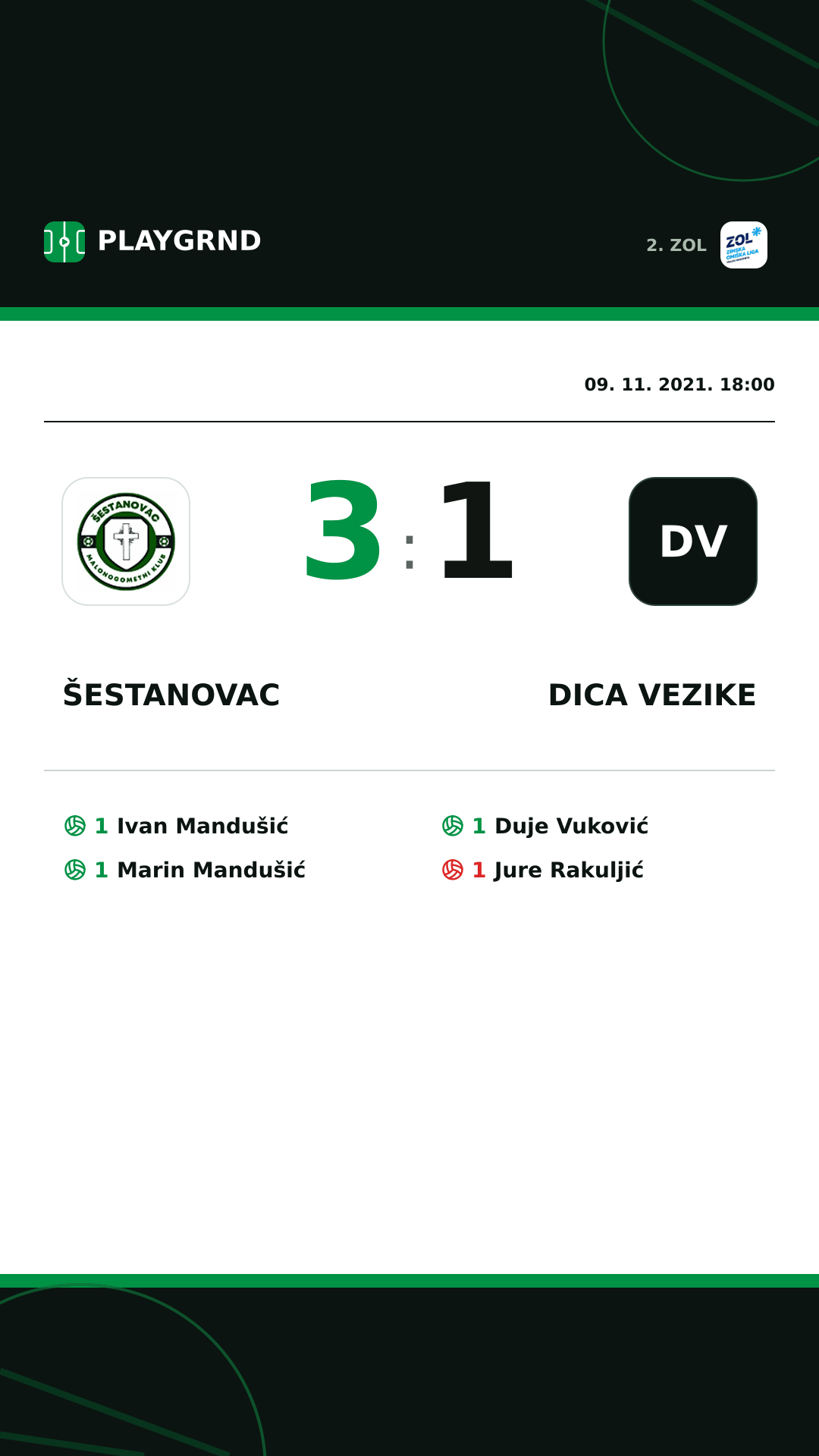 Instagram slika: Šestanovac 3:1 Dica Vezike