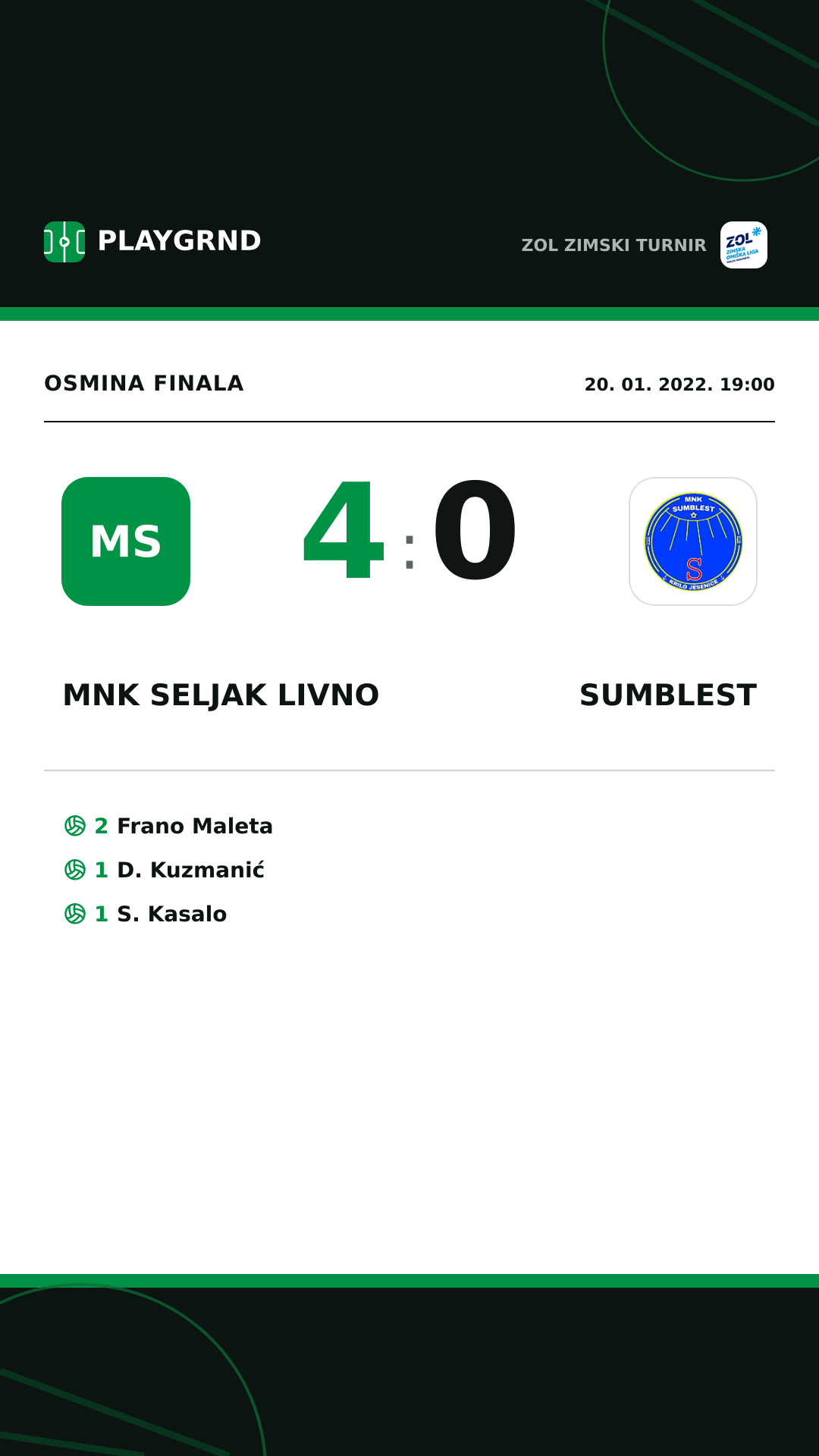 Instagram slika: MNK Seljak Livno 4:0 Sumblest